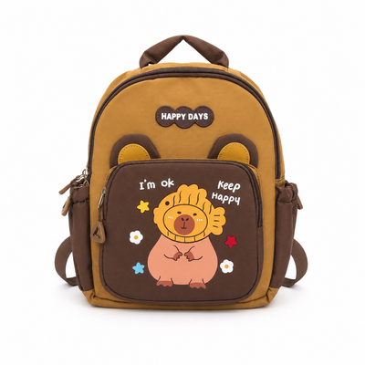 Happy Days Kids’ Cartoon School Backpack – Brown