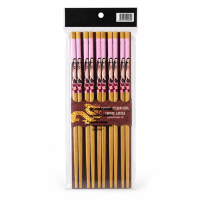 Anime-Inspired Bamboo Chopsticks – 10 Pair Set