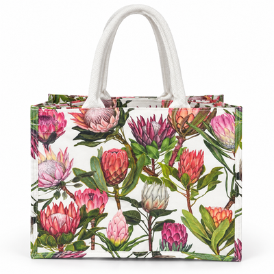 Protea Floral Reusable Shopping Bag | Spacious Carry Tote