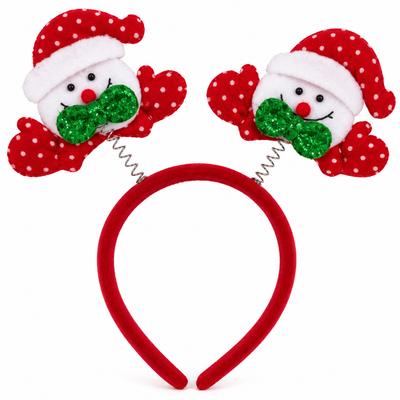 Christmas Snowman Headband – Red & Green | Mr Panda