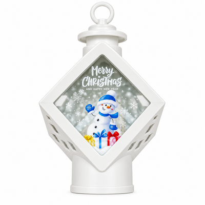 Christmas Flashing Snowman Lantern – White | Mr Panda