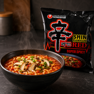 Nongshim Shin Ramyun Red Super Spicy Instant Noodles 120g