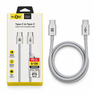K L Go S-135 USB-C 60W Charging Cable 1m | Mr Panda