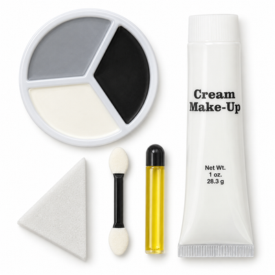Halloween Black, White & Grey Cream Makeup Set