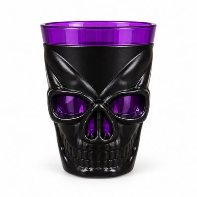 Halloween Skull Shot Glass – Black and Purple