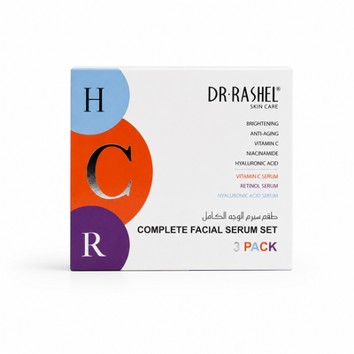 DR.RASHEL Complete Facial Serum Set – Vitamin C, Retinol & Hyaluronic Acid 3 Pack