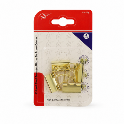 Gold-Colored Binder Clips