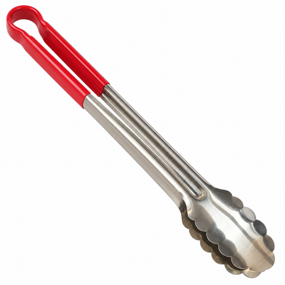 35cm Metal Kitchen Tongs with Red Handle | MrPanda