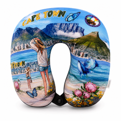 Cape Town Scenic Memory Foam Travel Neck Pillow