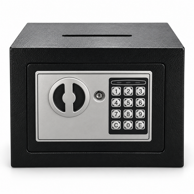 Black Digital Safe with Deposit Slot 17E | Mr Panda