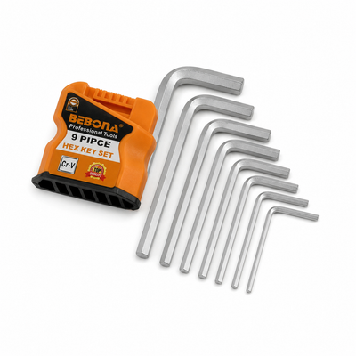 BEBONA 9-Piece Short-Arm Hex Key Set – Metric