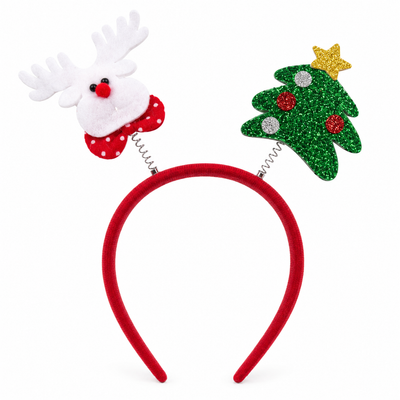 Christmas Reindeer & Tree Bopper Headband | Mr Panda