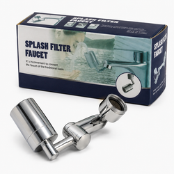 360° Rotating Splash Filter Faucet Extender – Chrome