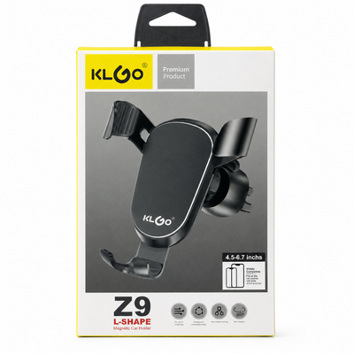 KLGO Z9 L-Shape Magnetic Phone Holder for Car – Compact, Stable & Universal Fit