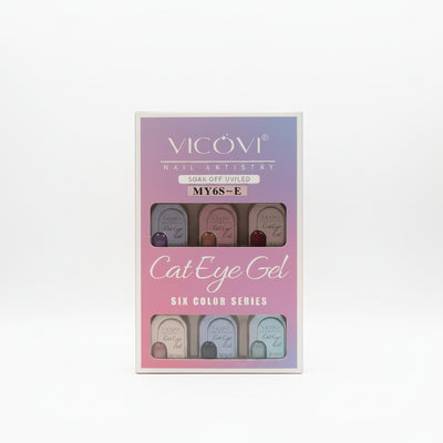 Vicovi Nail Artistry Six Color Cat Eye Gel Set