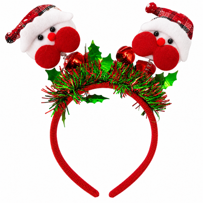 Christmas Santa Headband with Bells and Tinsel | Mr Panda