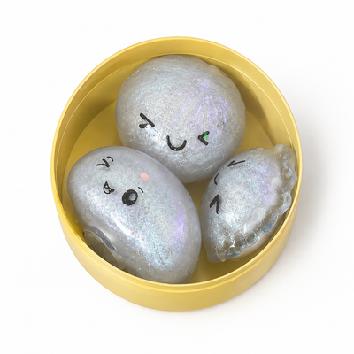 Squeezy Dumplings – 3 Piece Glitter Squishy Toy Set