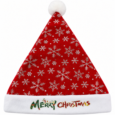 Red Snowflake Christmas Santa Hat | Mr Panda