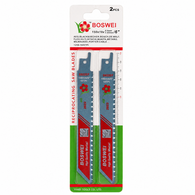 BOSWEI 150mm Bi-Metal Reciprocating Saw Blades – 2 Pack