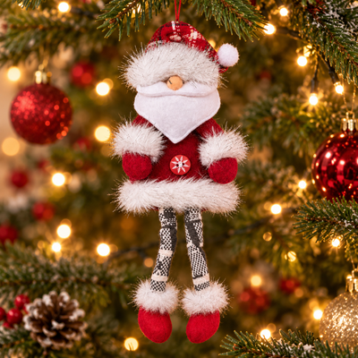 Sitting Santa Claus Christmas Decoration with Dangling Legs