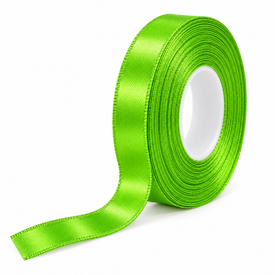 Green Satin Ribbon Roll for Gifts, Crafts & Decorations