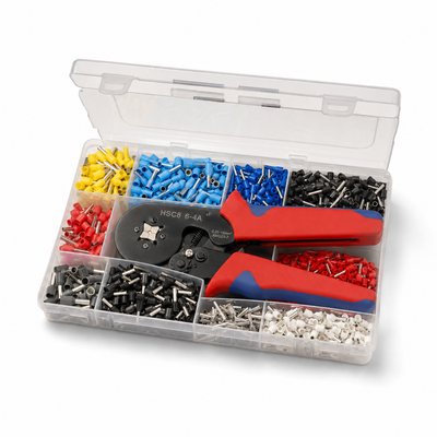 Ferrule Crimping Tool Kit with Assorted Wire Ferrules | MrPanda