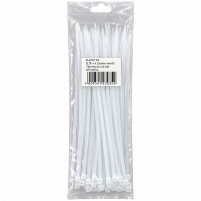 White Cable Ties 4 × 250mm 50 Pack | Mr Panda