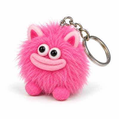 Assorted Fluffy Monster Character Keyring | Mr Panda