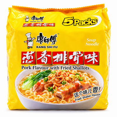 Kang Shi Fu Pork & Fried Shallot Soup Noodles 5 Pack