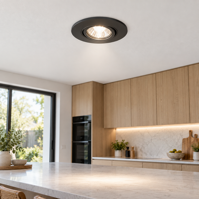 Teempeest Round Recessed Ceiling Spotlight Holder – Black