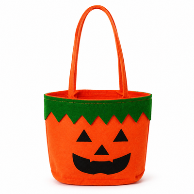 Halloween Pumpkin Felt Trick-or-Treat Candy Bag