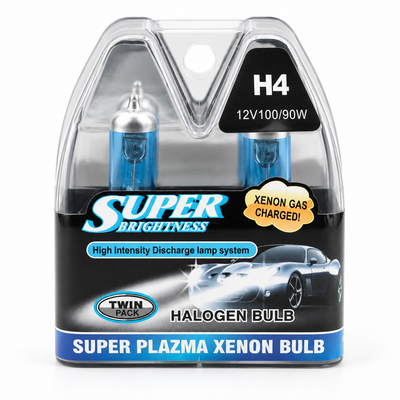 H4 Xenon Halogen Bulbs 12V 100/90W Twin Pack