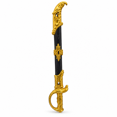 Black & Gold Pirate Cutlass Toy Sword | Costume Prop