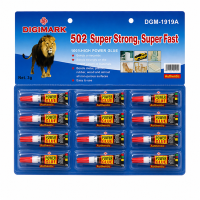 DIGIMARK 502 Super Strong Super Fast Glue 3g | Instant Adhesive | 12-Pack Display