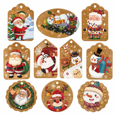 Christmas Gift Tags 10 Pack – Festive Designs | Mr Panda