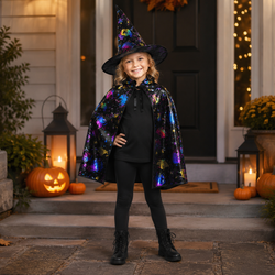 Adult Halloween Witch Costume Set – Hat and Cape