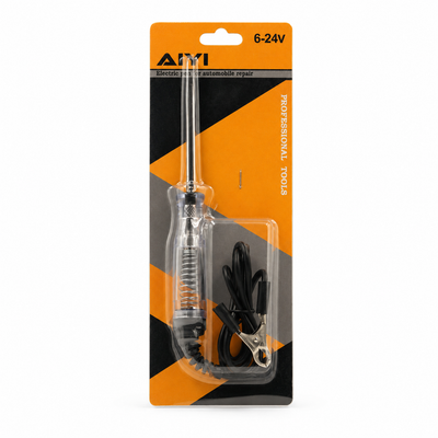 6–24V Automotive Circuit Tester with Probe and Clip