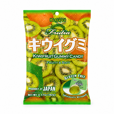Kasugai Frutia Kiwi Fruit Gummy Candy 110g | Japanese Candy