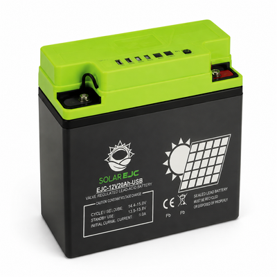 Solar EJC 12V 20Ah Lead-Acid Battery with USB