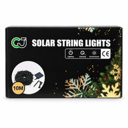 100 LED Solar String Lights Warm White 10m | Mr Panda