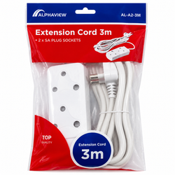 Alphaview 3m Extension Cord – 2 x SA Plug Sockets