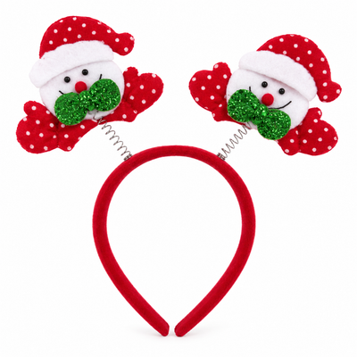 Christmas Snowman Headband – Red & Green | Mr Panda