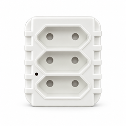 3-Way 2-Pin Plug Adaptor White | Mr Panda