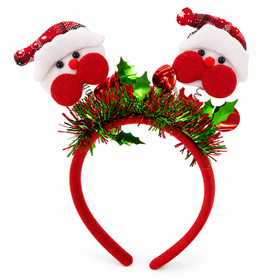 Christmas Santa Headband with Bells and Tinsel | Mr Panda