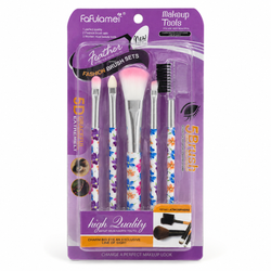 5-Piece Floral Handle Makeup Brush Set