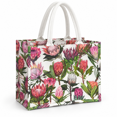 Protea Floral Reusable Shopping Bag | Spacious Carry Tote