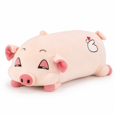 Cute Pink Pig Plush Toy – Soft Stuffed Animal Cushion