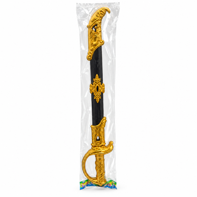 Black & Gold Pirate Cutlass Toy Sword | Costume Prop
