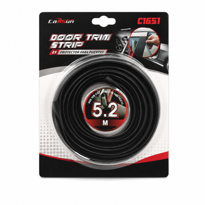LaRsun C1651 Car Door Edge Trim Strip – Black 5.2m