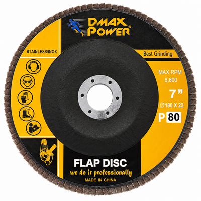 DMAX Power Flap Disc 180mm P80 INOX | Mr Panda
